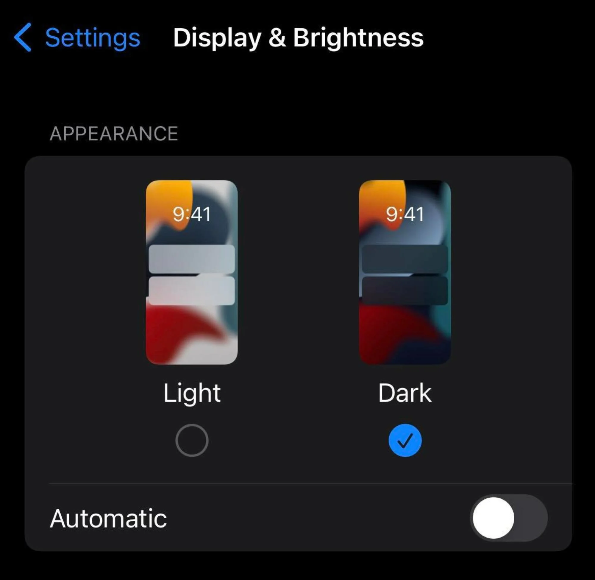 Dark Mode